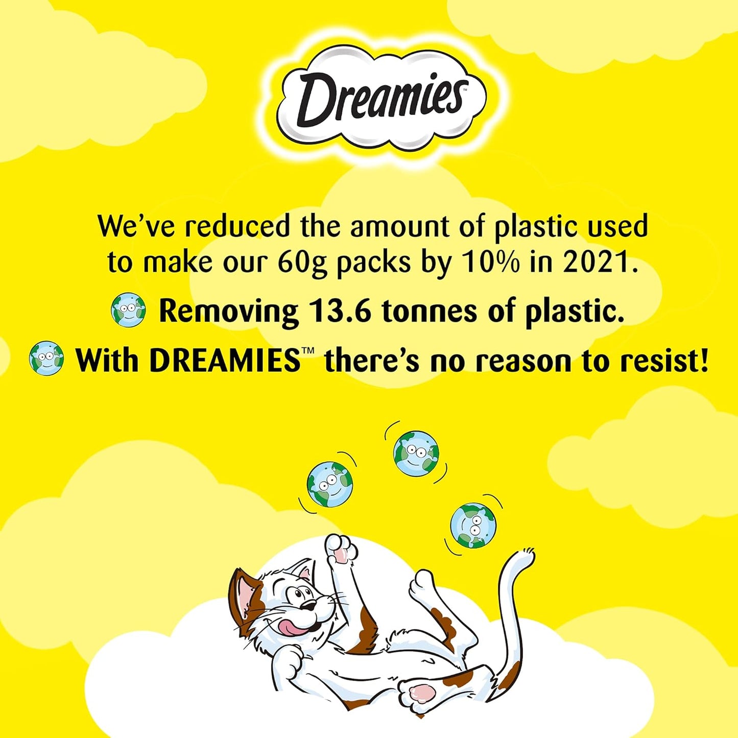 Dreamies Cat Treats Variety Pack, snacks with chicken, salmon flavour and cheese, Pack of 12 (12 x 60 g)