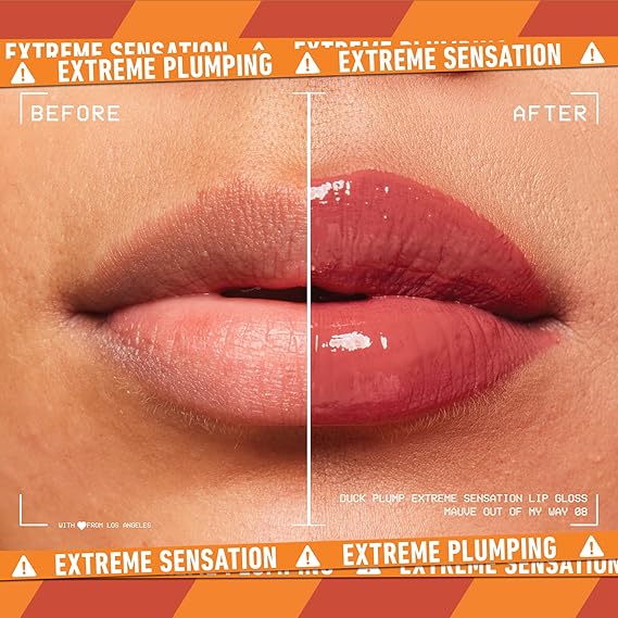NYX Professional Makeup Lip Plumping Gloss, Intense Colour and High Pigmentation, With Extreme High Shine Finish, Infused with Spicy Ginger, Vegan Formula, Duck Plump, Mauve Out My Way
