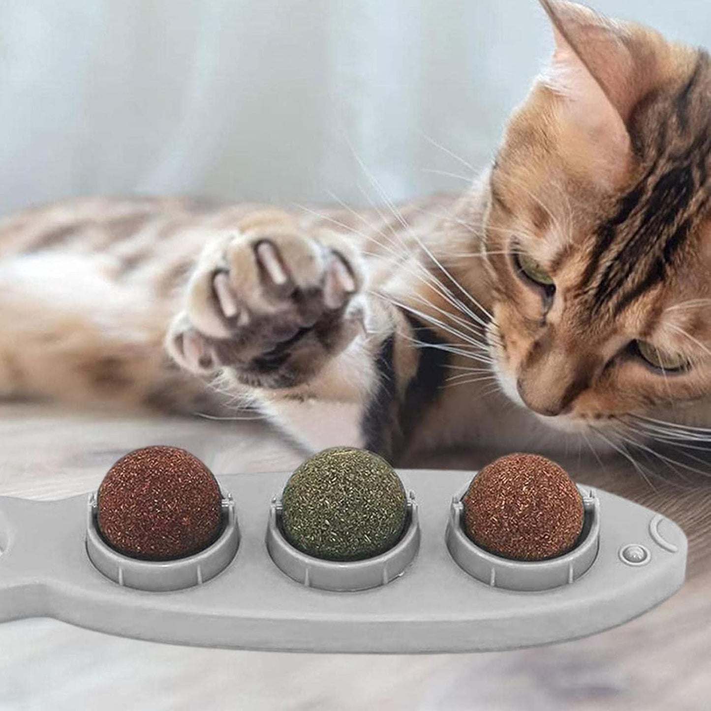 Cat Ball - 3 Catnip Toys Balls, Balls, Edible Cat Catnip Wall Toys, Catnip Licking Ball, Cat Wall Treats Kitten Chew Toys For Cat Teeth Cleaning Biting