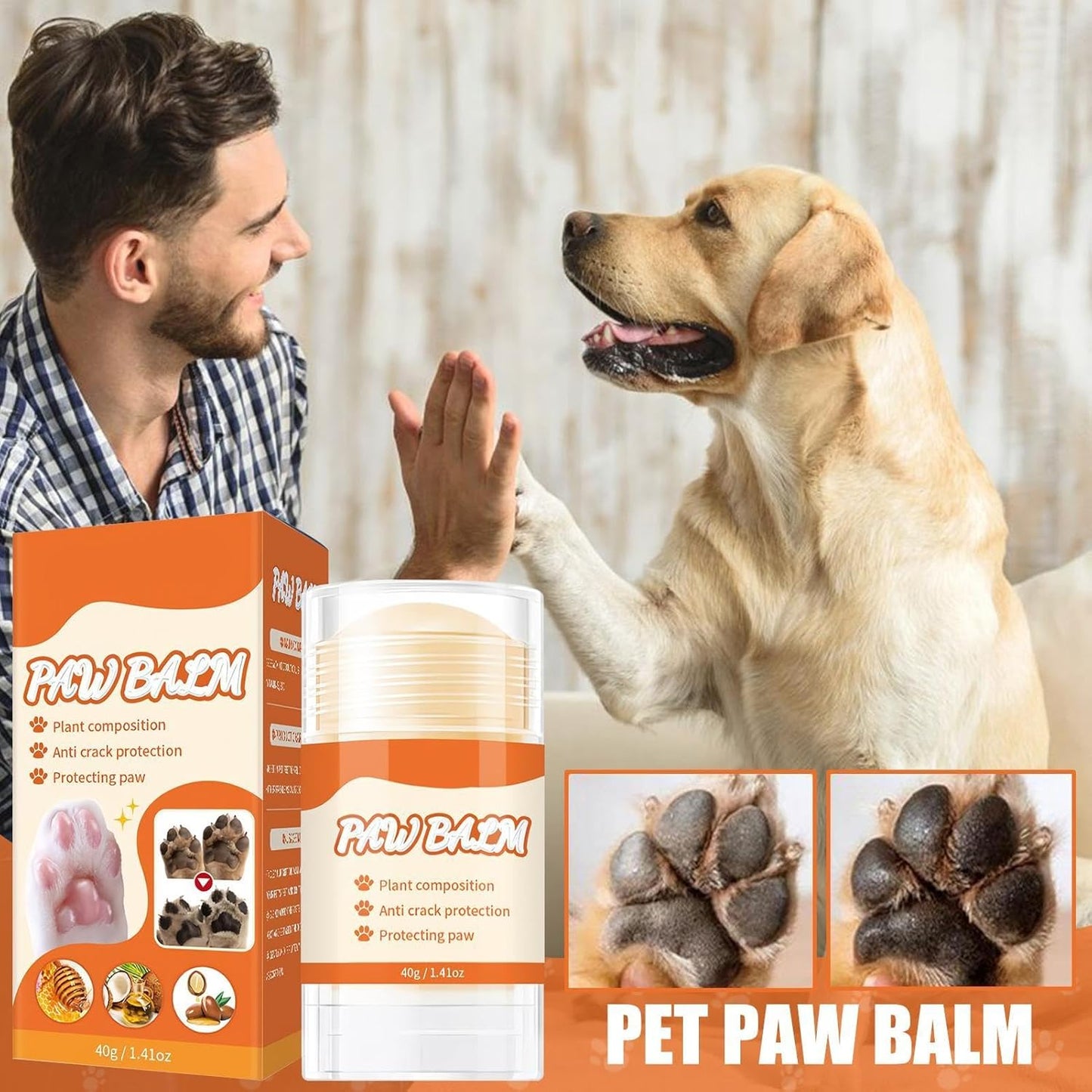 Dog Paw Cream | Moisturizing Paw Balm - Paw Balm Stick Soother Balm Mild Natural Relief for Pet Dog Cat Dry Cracked Paws