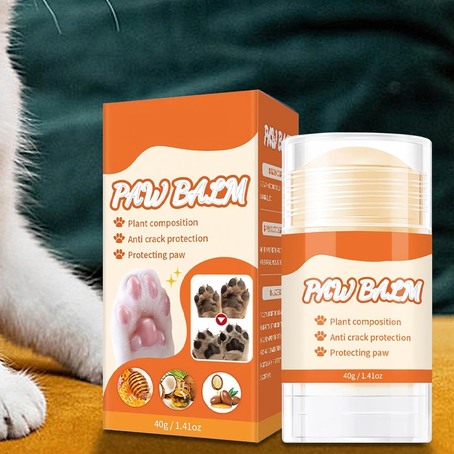 Dog Paw Cream | Moisturizing Paw Balm - Paw Balm Stick Soother Balm Mild Natural Relief for Pet Dog Cat Dry Cracked Paws