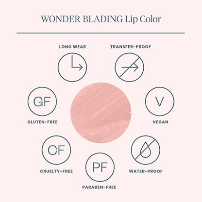 Wonderskin Wonder Blading One Step Lip Stain Masque, Long Lasting Stain & Go Lip Tint Color, Transfer Proof, Matte Finish, Waterproof Formula (Divine Masque)