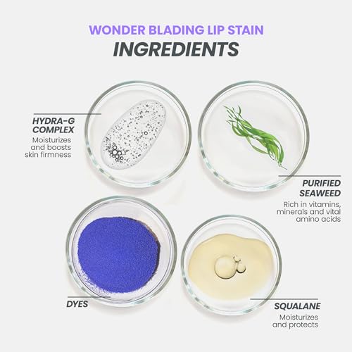 Wonderskin Wonder Blading One Step Lip Stain Masque, Long Lasting Stain & Go Lip Tint Color, Transfer Proof, Matte Finish, Waterproof Formula (Divine Masque)