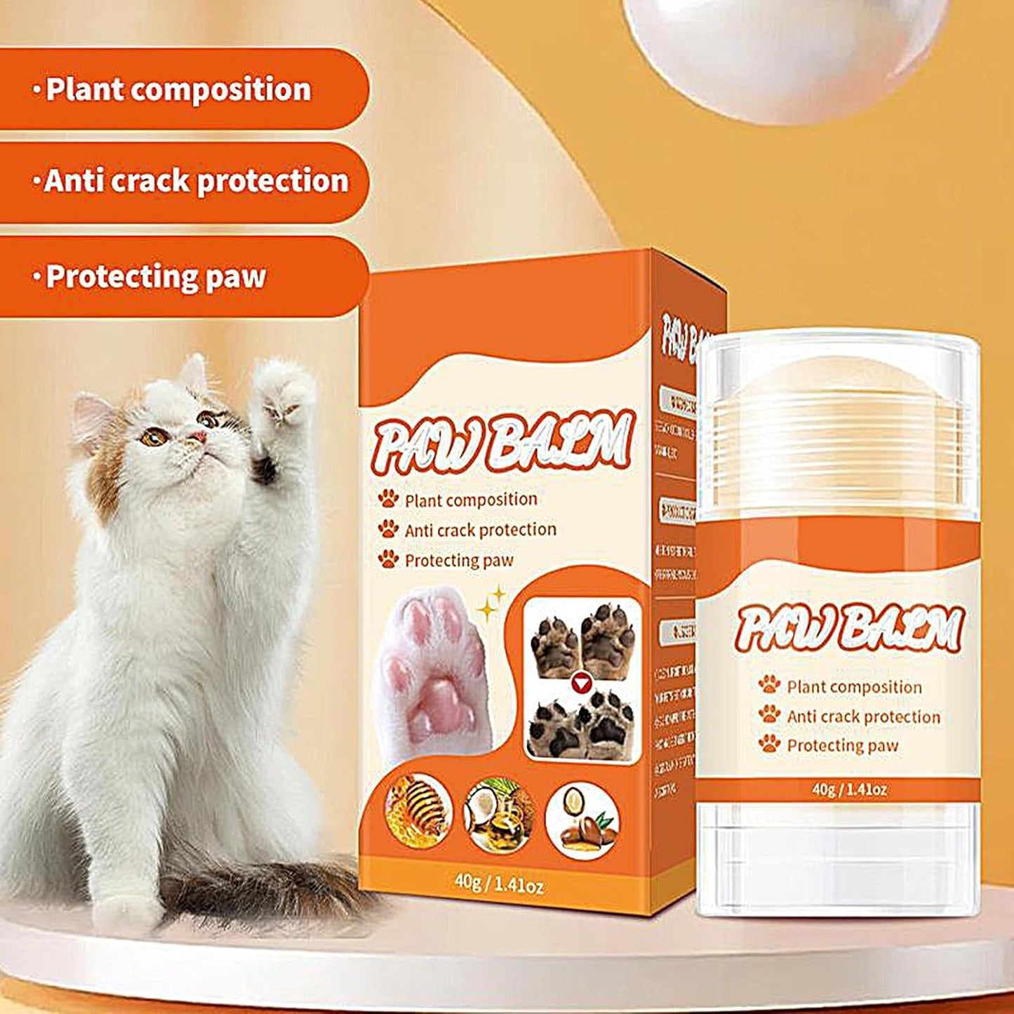 Dog Paw Cream | Moisturizing Paw Balm - Paw Balm Stick Soother Balm Mild Natural Relief for Pet Dog Cat Dry Cracked Paws