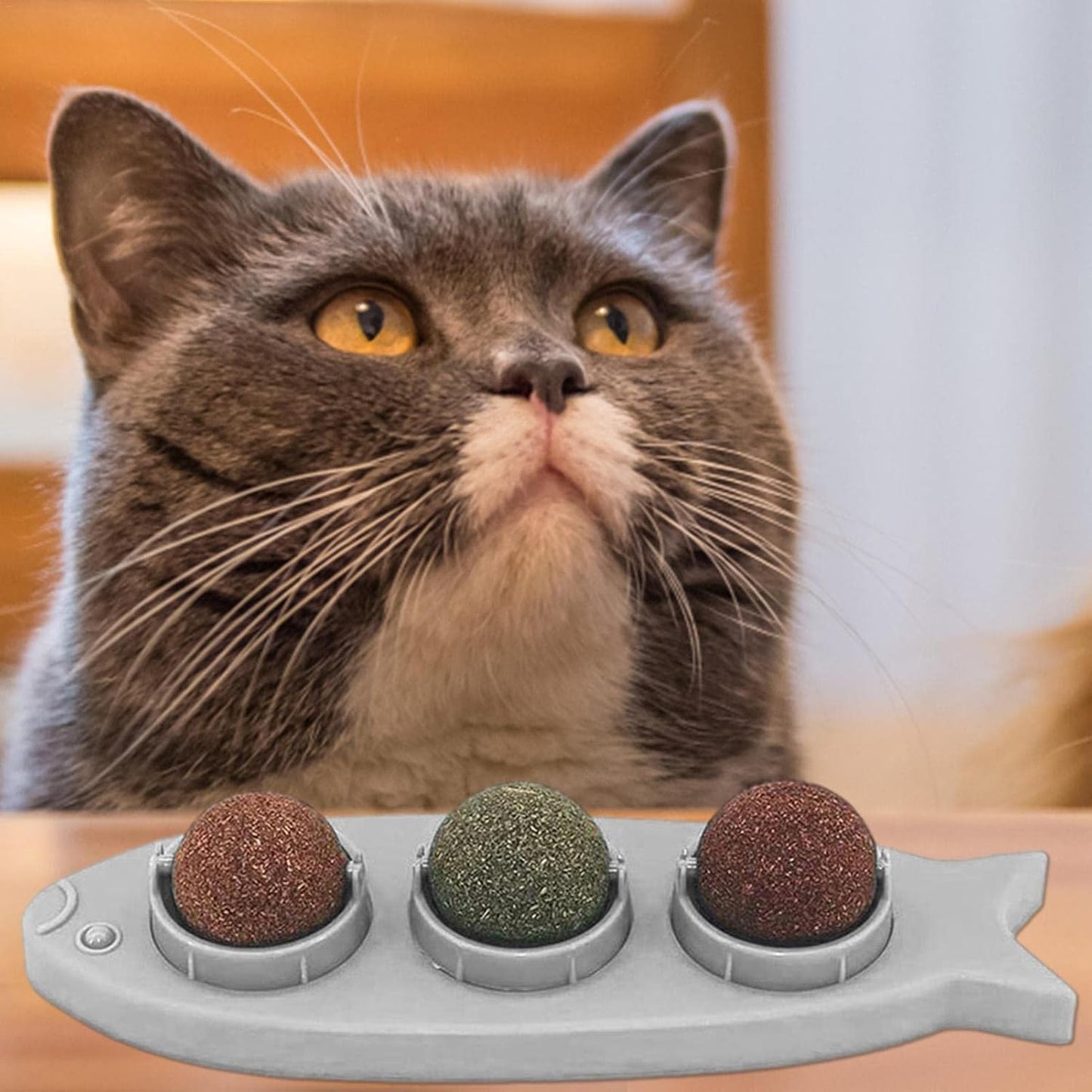 Cat Ball - 3 Catnip Toys Balls, Balls, Edible Cat Catnip Wall Toys, Catnip Licking Ball, Cat Wall Treats Kitten Chew Toys For Cat Teeth Cleaning Biting