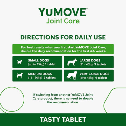 Lintbells | YuMOVE Dog | Essential Hip and Joint Supplement for Stiff Dogs | 60 Tablets