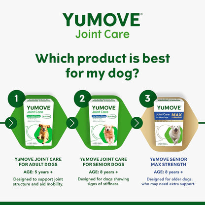 Lintbells | YuMOVE Dog | Essential Hip and Joint Supplement for Stiff Dogs | 60 Tablets